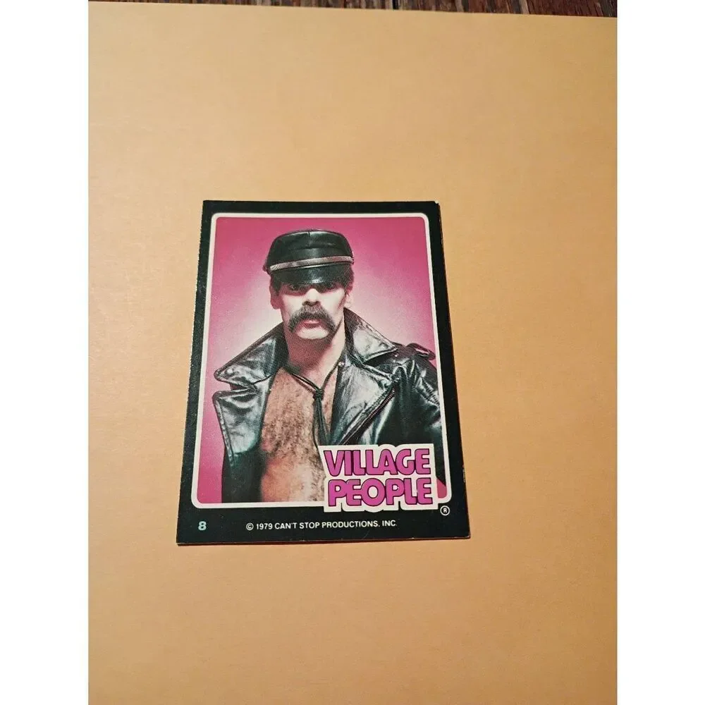 Vintage 1979 Village People Trading Card #8 Disco Era Vintage Music Collectible